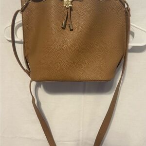 Women's Tommy Hilfiger Tan Pebbled Crossbody Bag